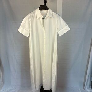 Ottod'Ame White Poplin Midi Trapeze Dress 6